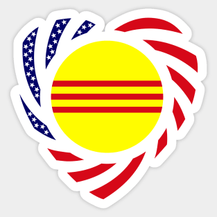 Vietnamese (South) American Multinational Patriot Flag (Heart) Sticker